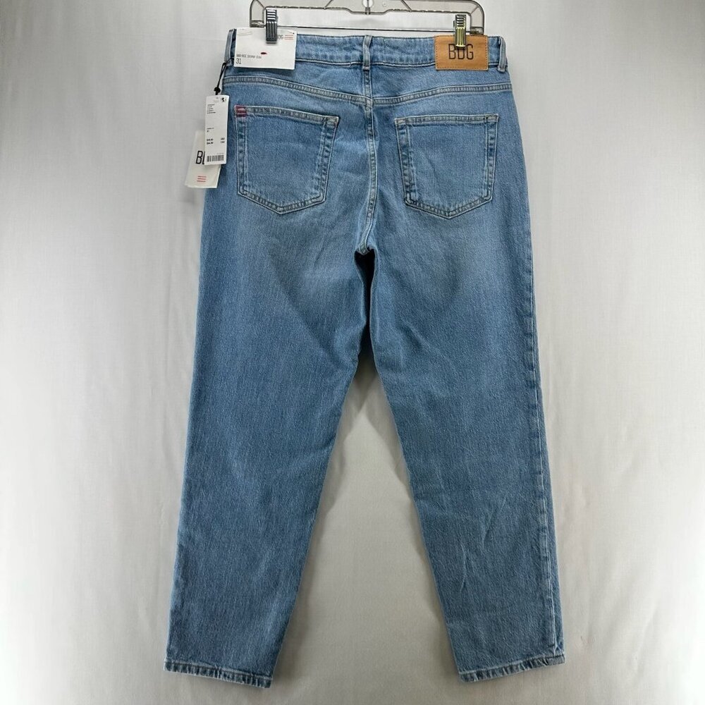 BDG Jeans Womens Size 31 Mid Rise Skinny Cropped Light Washed Denim Cotton Blue - Picture 2 of 12